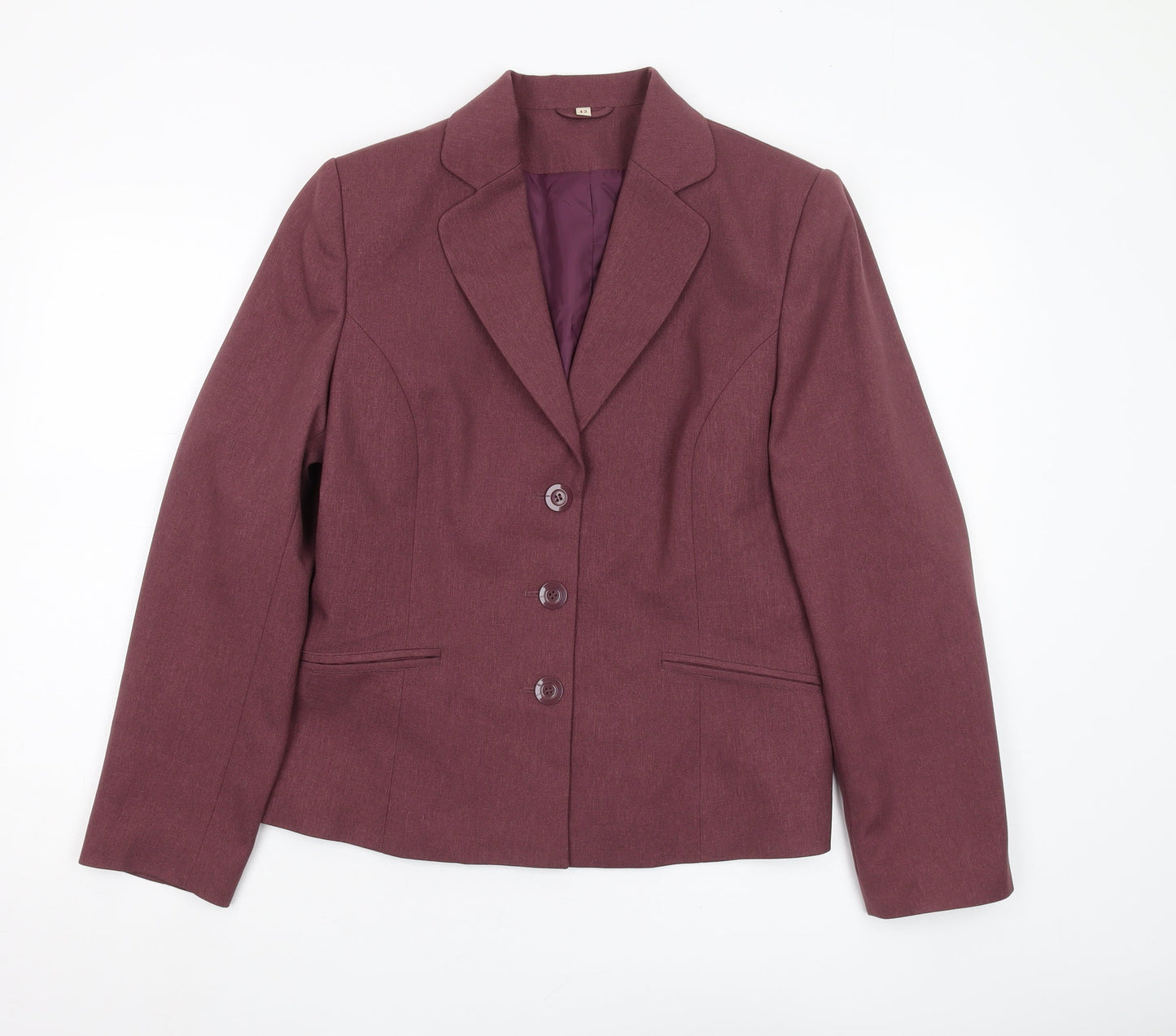 Womens UK Size 12 Style by EWM Regular Purple Suit Jacket