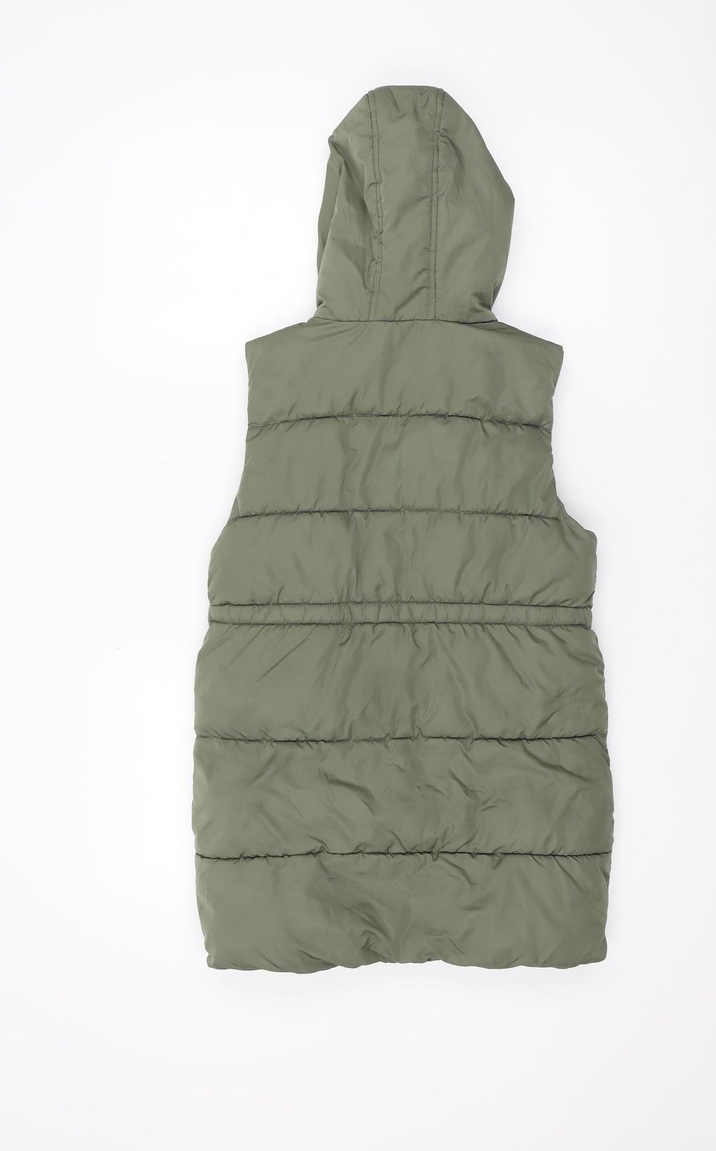 Next Girls Green Hooded Puffer Jacket, Size 8