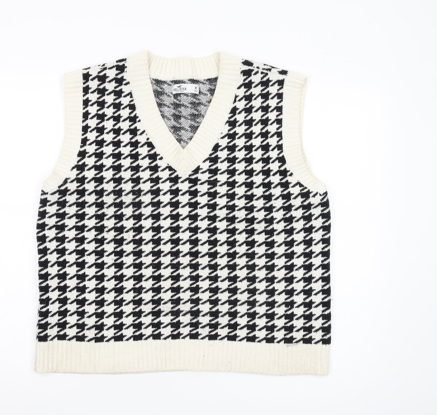 Womens UK Size M Hollister Black Vest Jumper