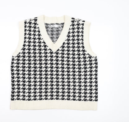 Womens UK Size M Hollister Black Vest Jumper