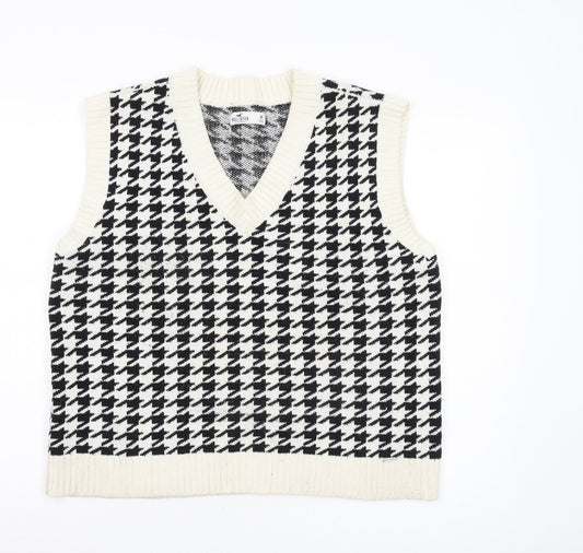 Womens UK Size M Hollister Black Vest Jumper