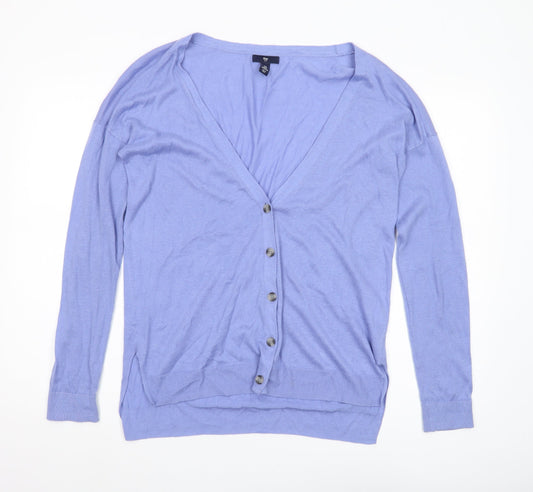 Gap Women’s Purple Cardigan M V-Neck Knit Jumper