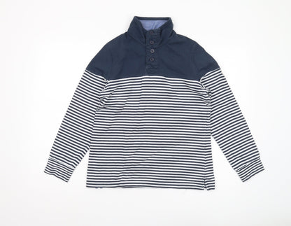 Regatta Women's Blue Striped Henley Sweatshirt Size 10