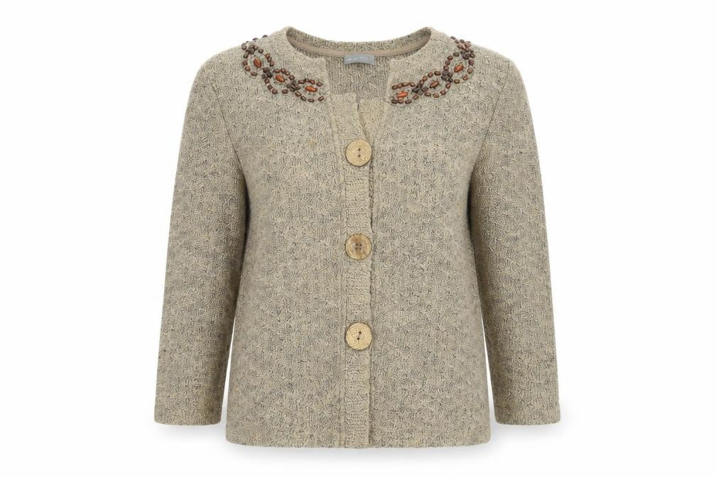 Womens UK Size L Marks and Spencer Beige Cardigan Jumper