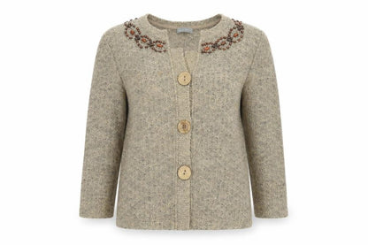 Womens UK Size L Marks and Spencer Beige Cardigan Jumper