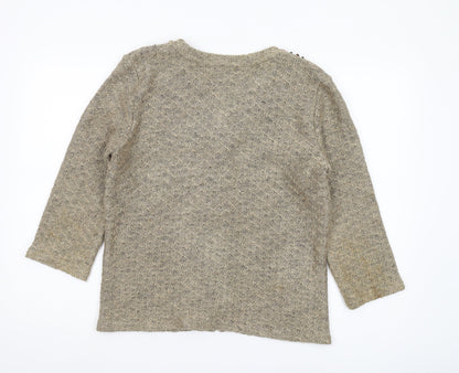 Womens UK Size L Marks and Spencer Beige Cardigan Jumper
