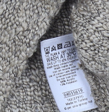 Womens UK Size L Marks and Spencer Beige Cardigan Jumper