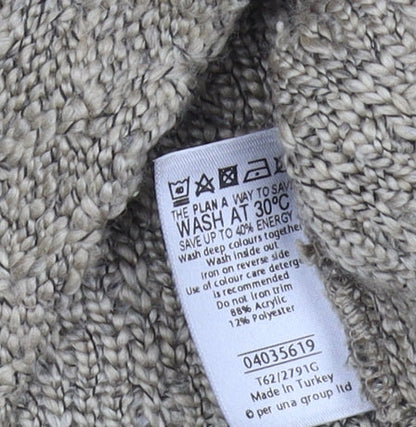 Womens UK Size L Marks and Spencer Beige Cardigan Jumper