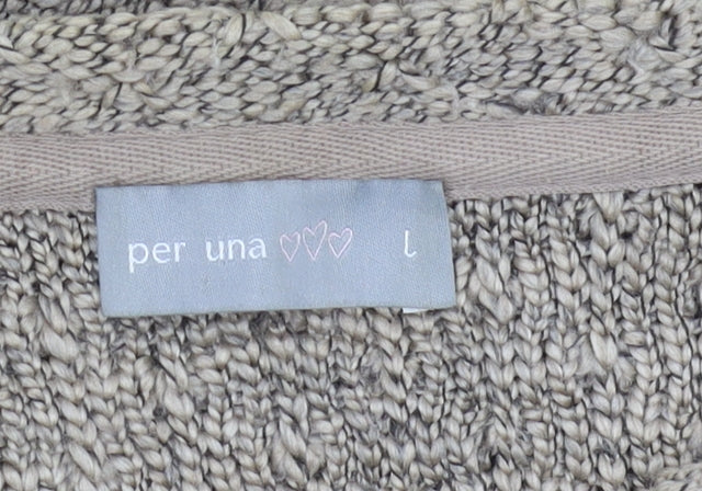 Womens UK Size L Marks and Spencer Beige Cardigan Jumper