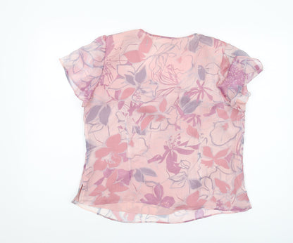 Womens UK Size 14 Jacques Vert Multicoloured Basic Blouse