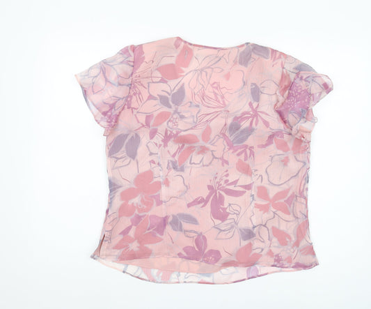 Jacques Vert Women's Multicoloured Floral Blouse, Size 14