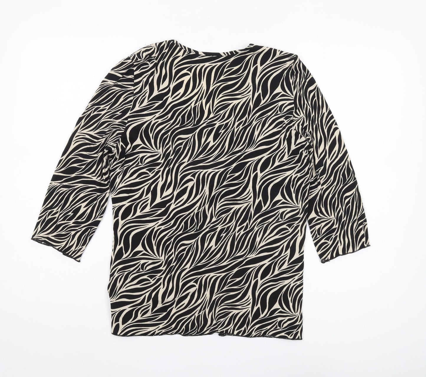Principles Women's Black Animal Print Blouse - Size 14