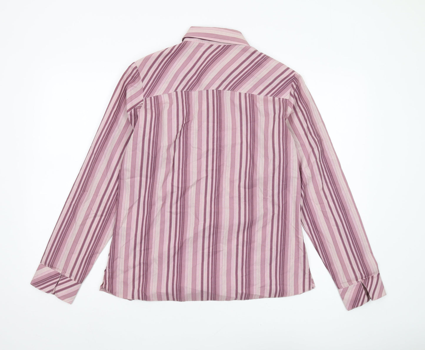 EWM Women's Pink Striped Button-Up Shirt Size 12
