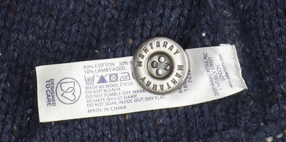 Mantaray Men's Blue Henley Jumper Medium