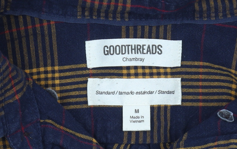 Goodthreads Men's Multicoloured Plaid Shirt Medium