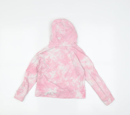 DKNY Girls Pink Star Tie-Dye Hoodie, 4 Years, Casual Pullover