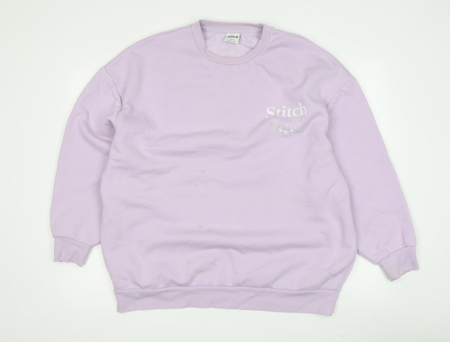 Womens UK Size M Disney Purple Pullover Sweatshirt