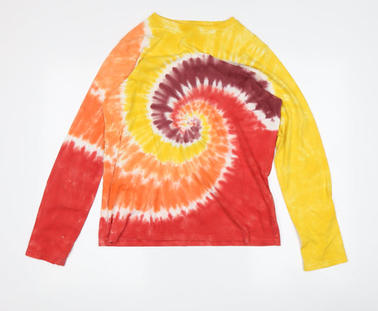 Lands' End Teens Retro Tie-Dye Long Sleeve T-Shirt