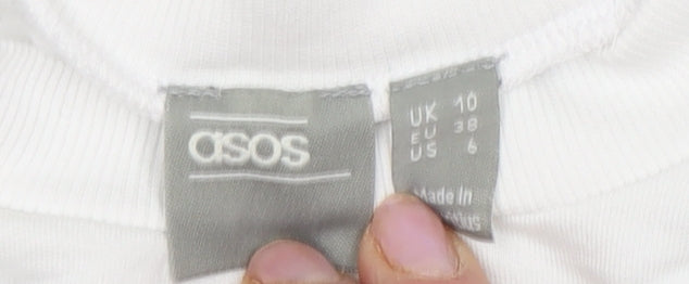 Womens UK Size 10 ASOS White Pullover Sweatshirt