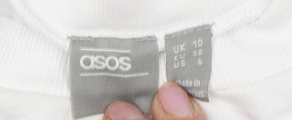 Womens UK Size 10 ASOS White Pullover Sweatshirt