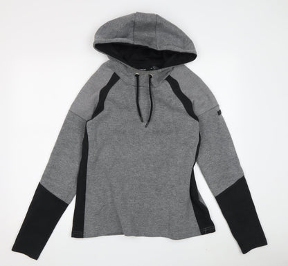Firetrap Women's Grey Black Hoodie Size 10 Regular Fit