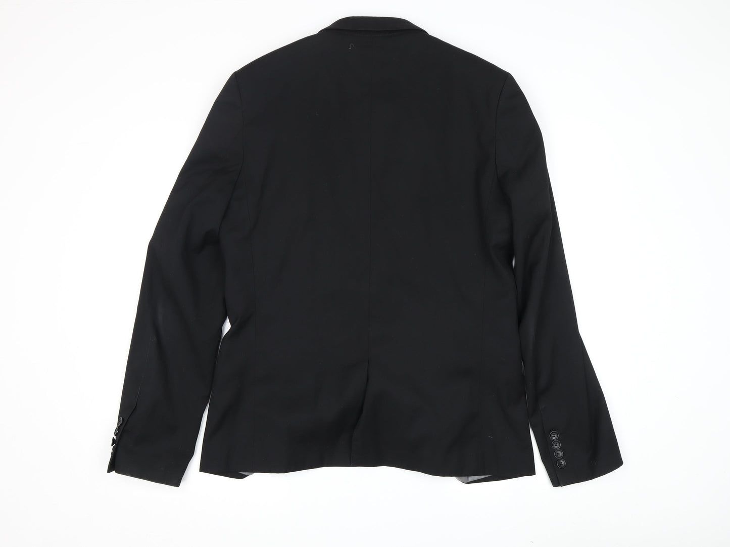 Mens UK Size 40 Topman Regular Black Suit Jacket