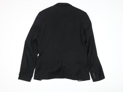 Mens UK Size 40 Topman Regular Black Suit Jacket