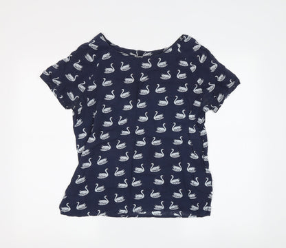 Vero Moda Women's Blue Swan Print T-Shirt, S