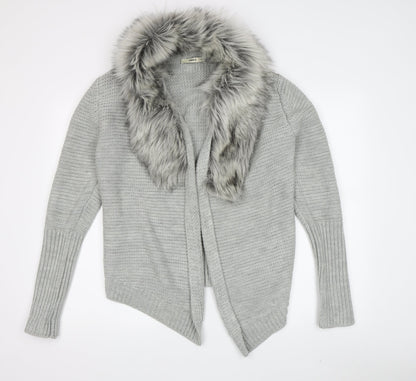 Womens UK Size M Oasis Grey Cardigan Jumper