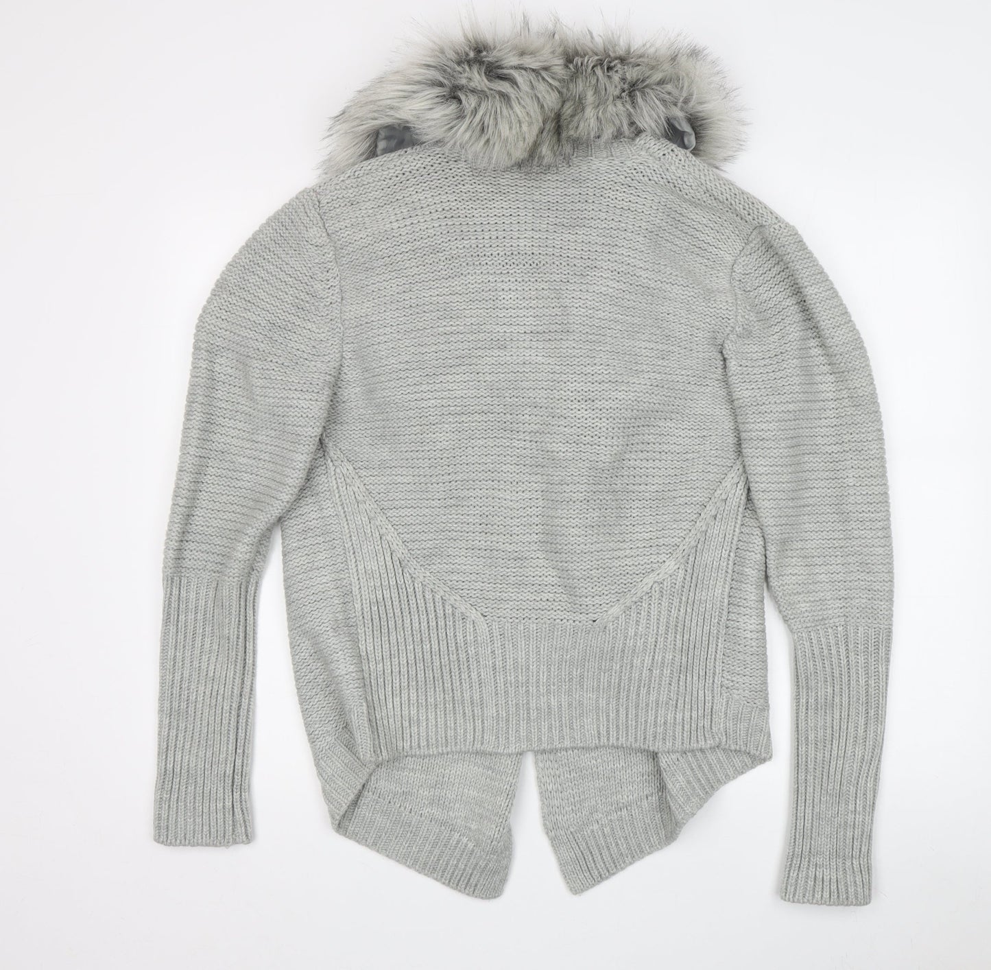 Womens UK Size M Oasis Grey Cardigan Jumper