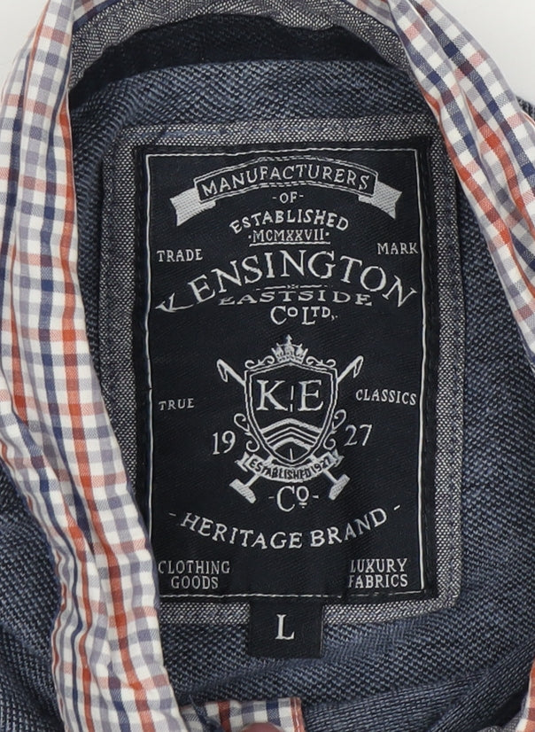 Kensington Eastside Men's Blue Polo, Size L, Casual Wear