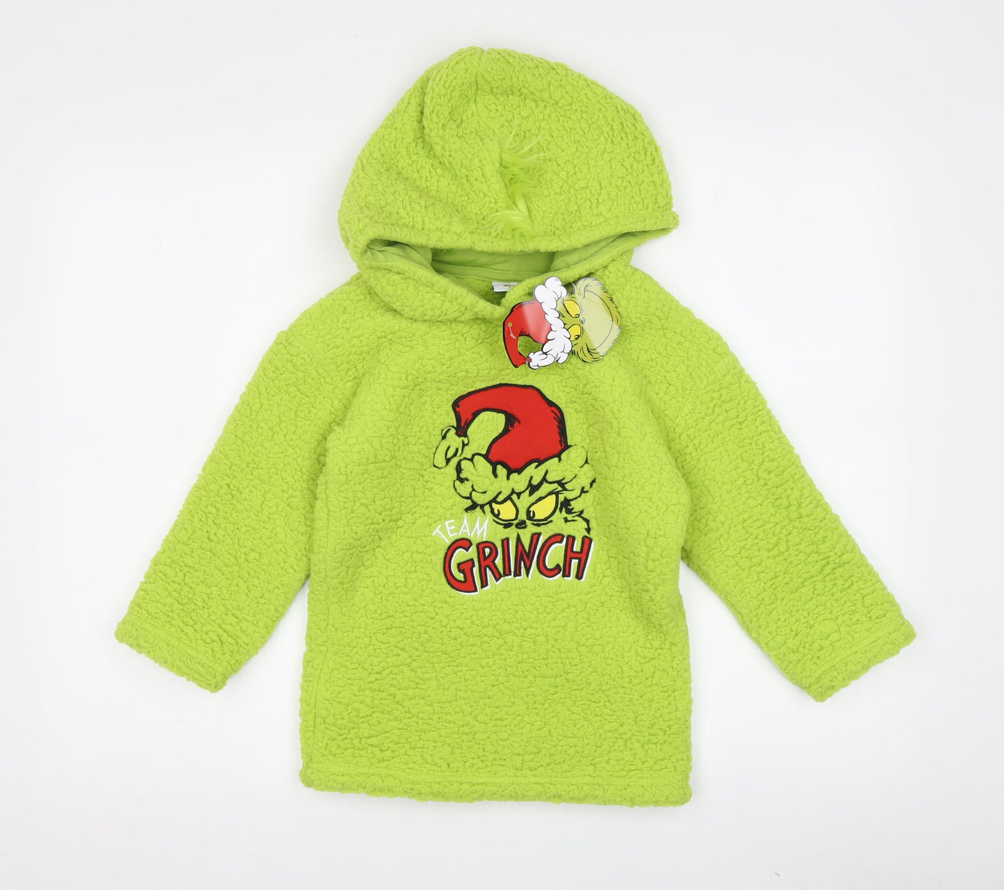 The Grinch Boys Green Hooded Pullover Hoodie 4-5 Years