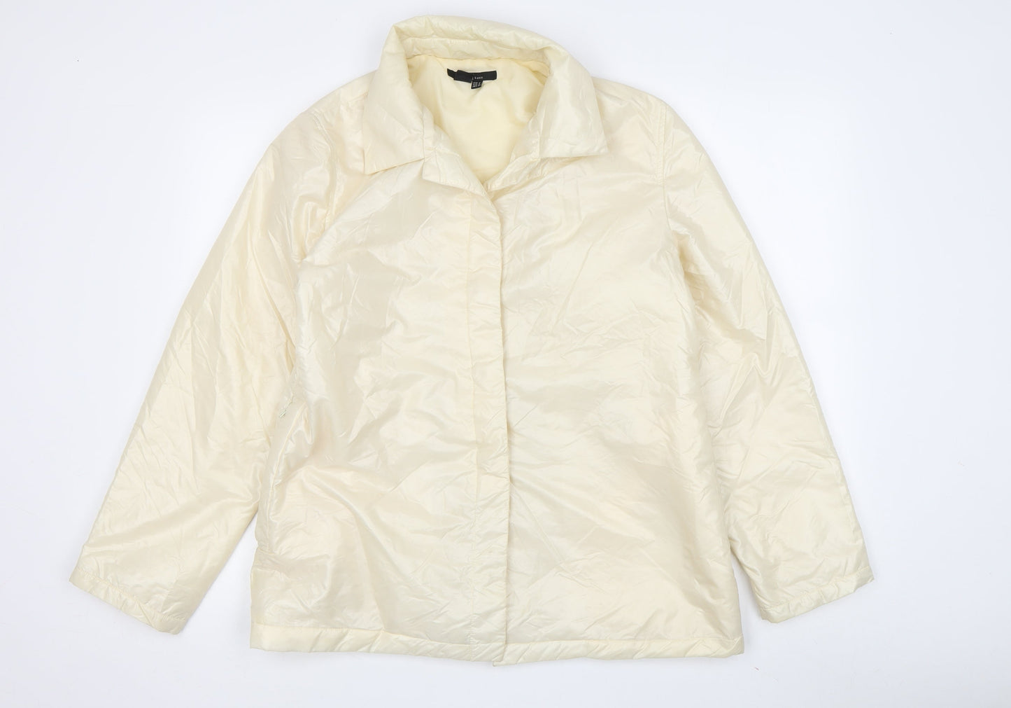 Womens UK Size 12 Zara Ivory Puffer Jacket