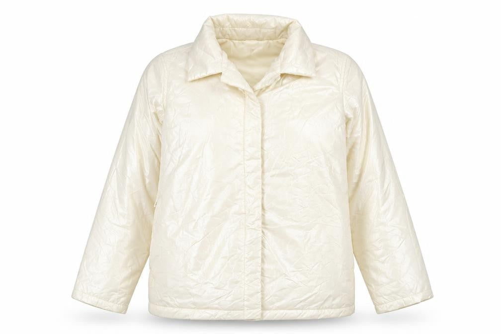 Womens UK Size 12 Zara Ivory Puffer Jacket