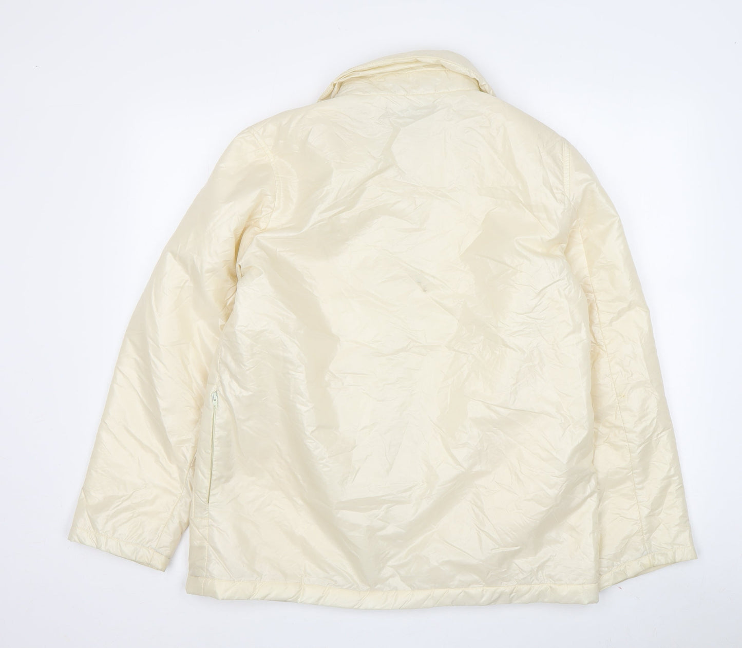 Womens UK Size 12 Zara Ivory Puffer Jacket
