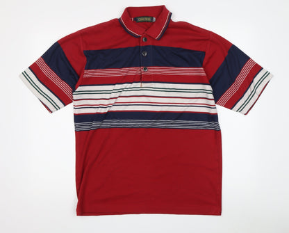 Casa Nova Men's Red Striped Polo Shirt 100 cm