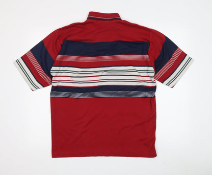 Casa Nova Men's Red Striped Polo Shirt 100 cm
