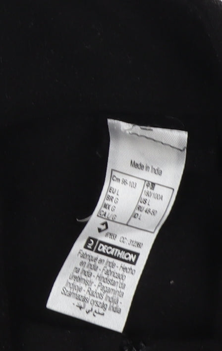 Decathlon Women's Black Fleece Pullover Sweatshirt L