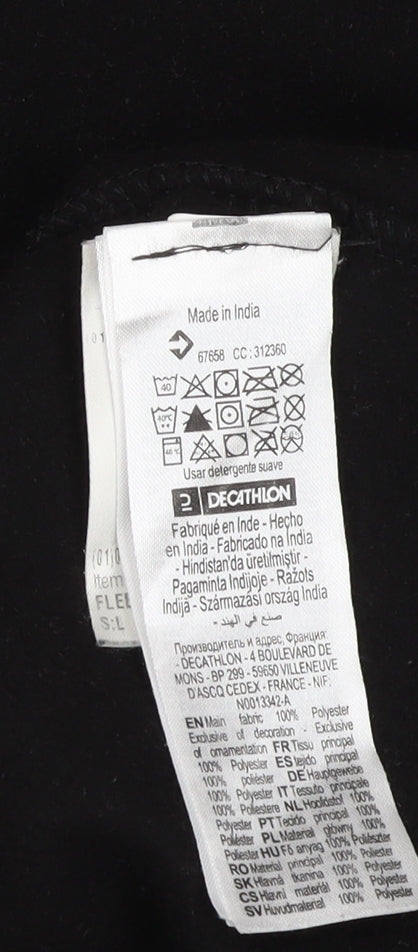 Decathlon Women's Black Fleece Pullover Sweatshirt L