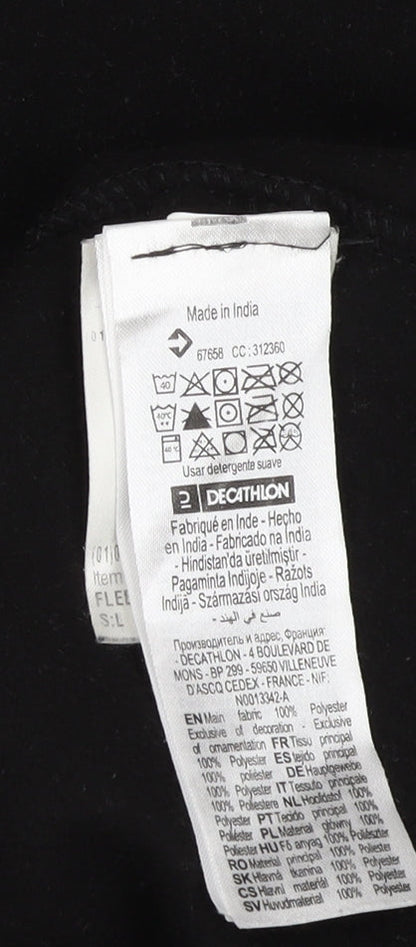 Decathlon Women's Black Fleece Pullover Sweatshirt L