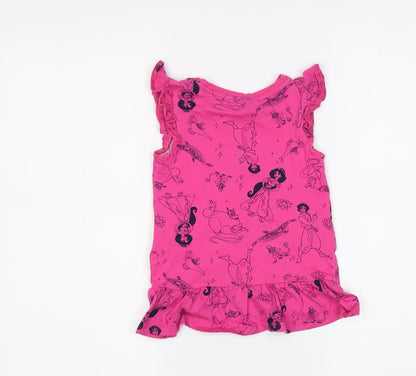 George Pink Aladdin Girls T-Shirt, 2-3 Years, Disney, Ruffle