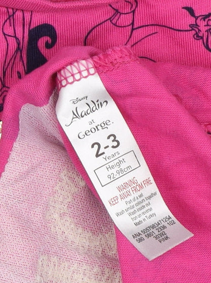George Pink Aladdin Girls T-Shirt, 2-3 Years, Disney, Ruffle