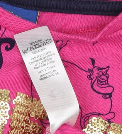 George Pink Aladdin Girls T-Shirt, 2-3 Years, Disney, Ruffle