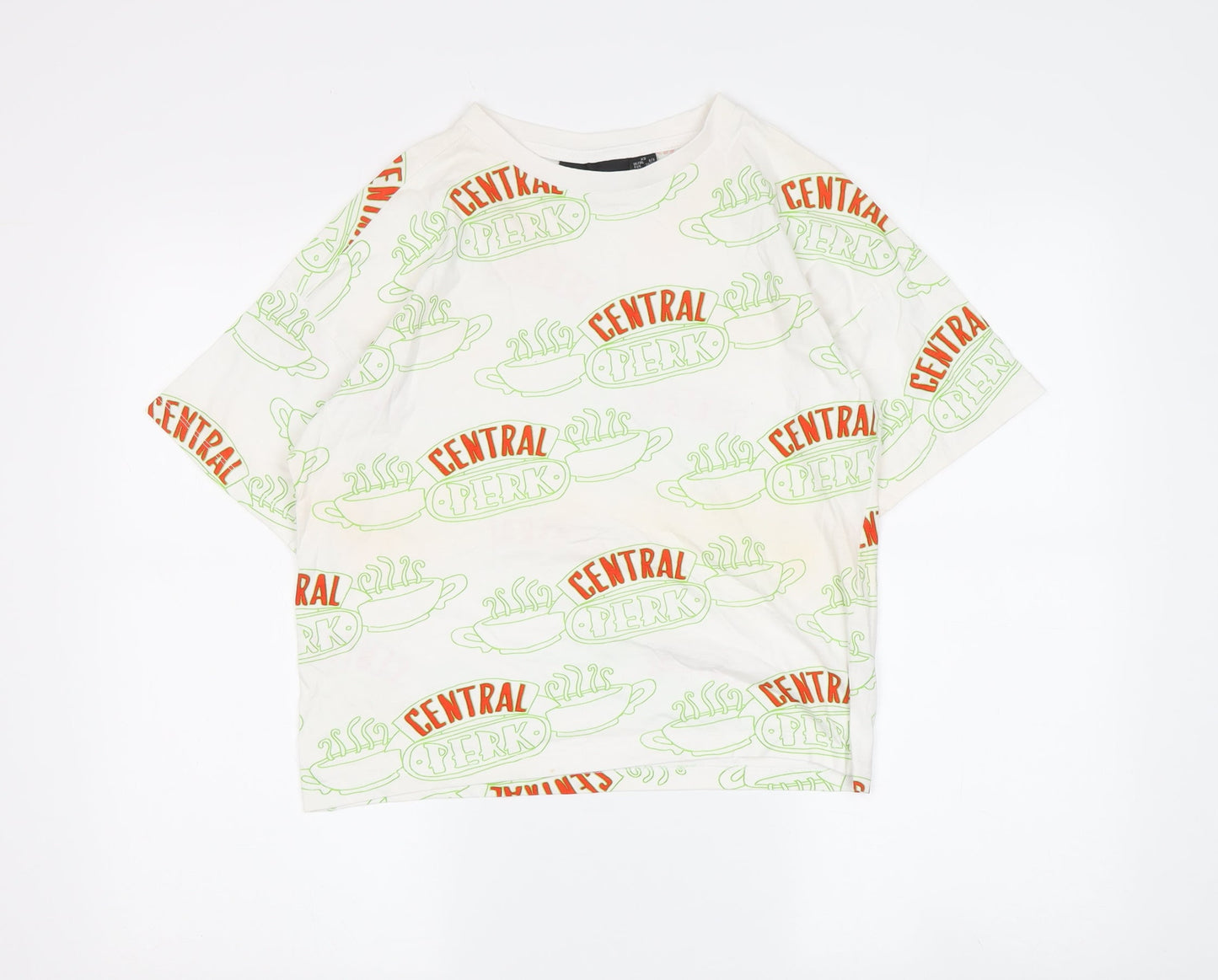 FRIENDS Unisex Adult White Graphic XS T-Shirt