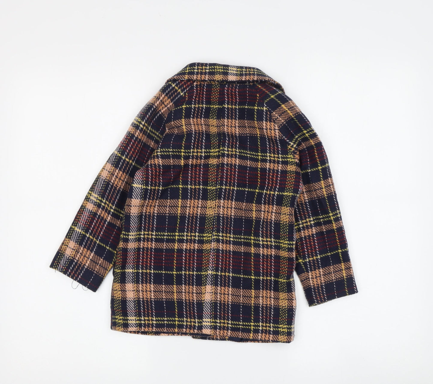 Anko Boys Multicoloured Pea Coat - Size 4 Years, Plaid, Lined
