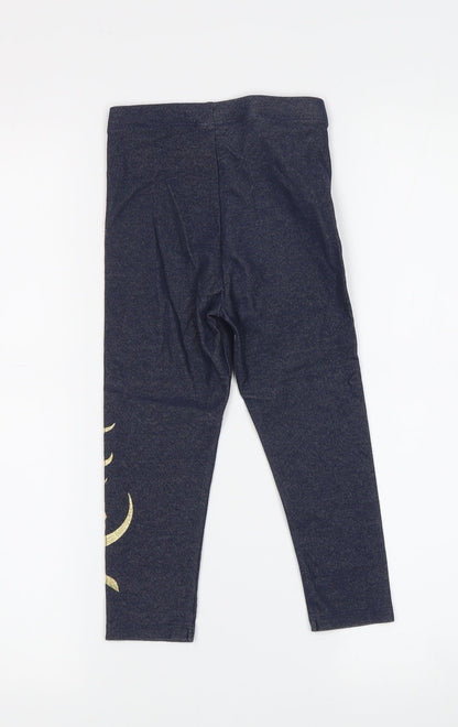 Disney Aladdin Girls Blue Leggings 2-3 Years Ankle Style