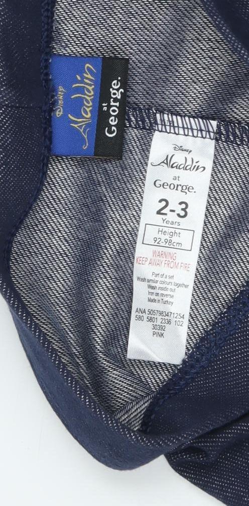 Disney Aladdin Girls Blue Leggings 2-3 Years Ankle Style