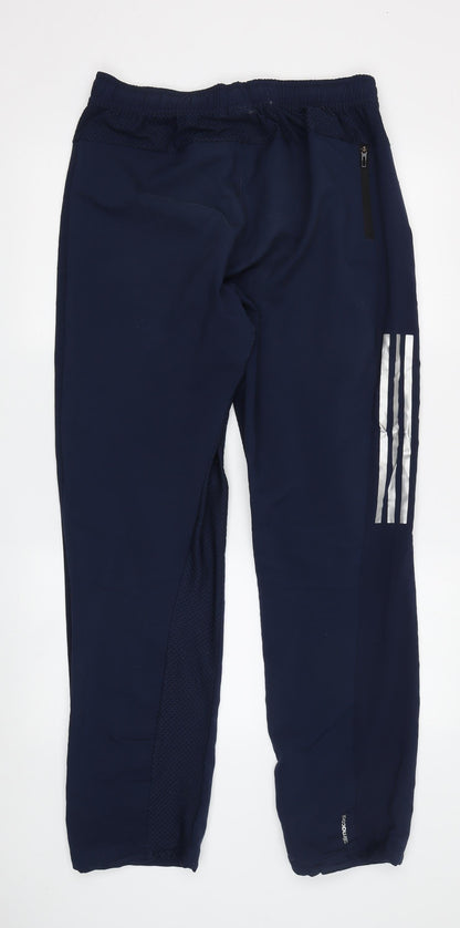 adidas Men's Blue Track Pants M Running Reflective
