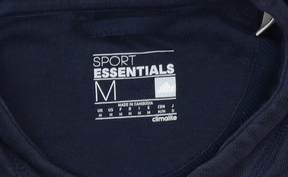 Adidas Men's Blue Full Zip Hoodie - Size M - Sportswear