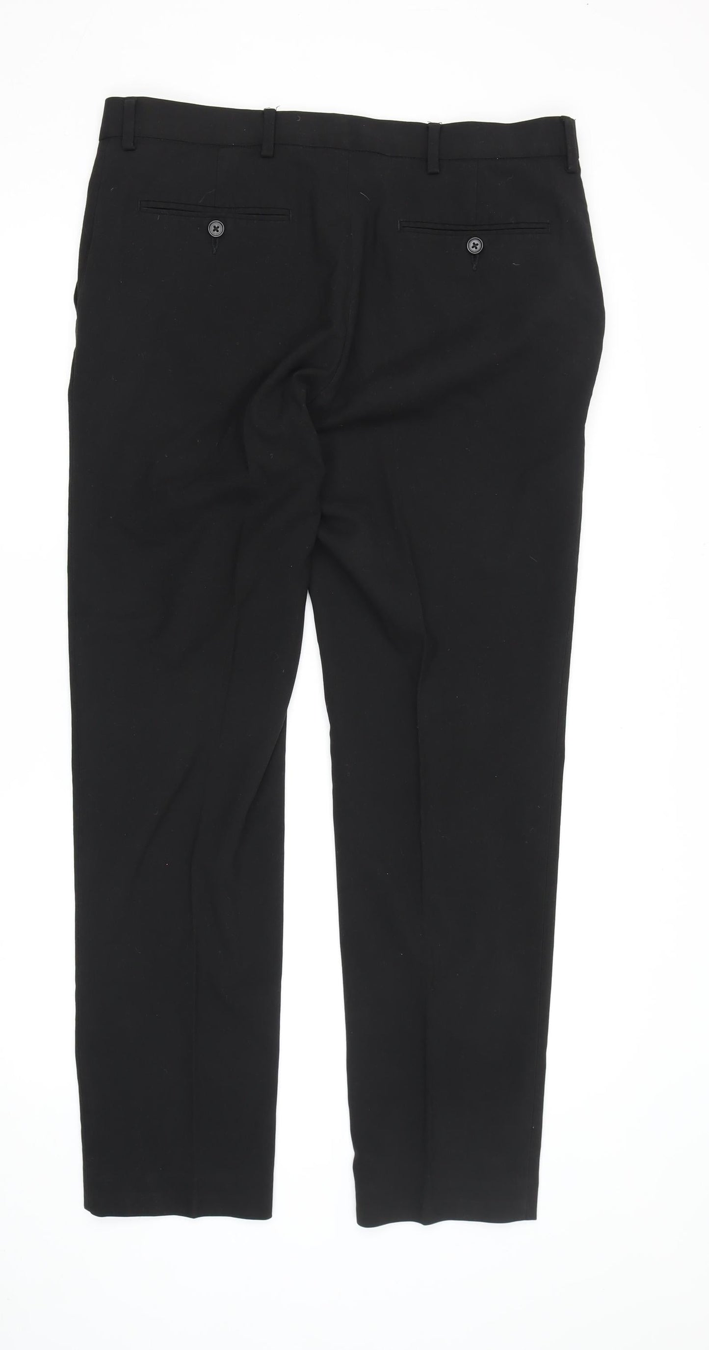 Marks and Spencer Men's Black Slim Dress Trousers
